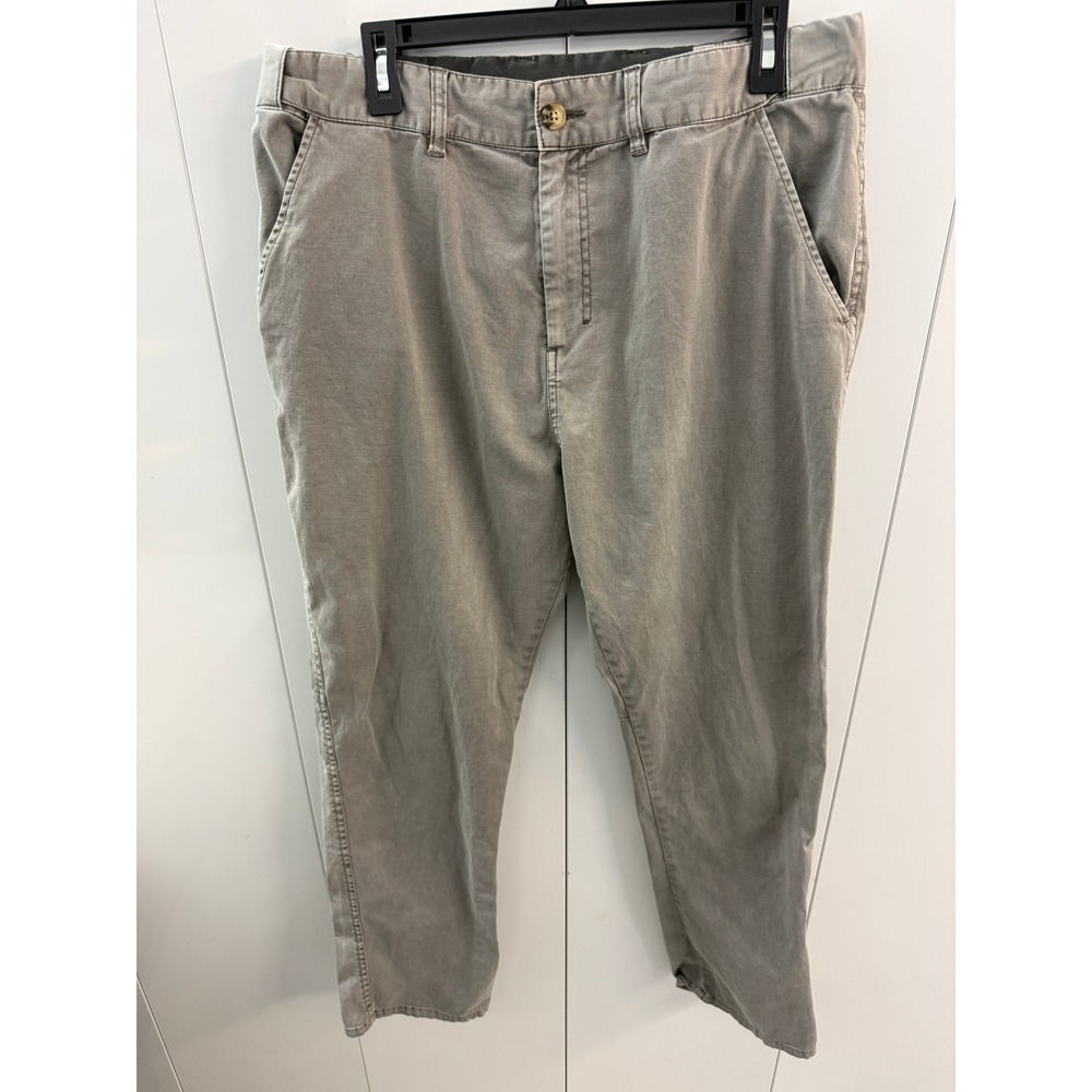 Marsh Wear Mens Gray Stretch Cotton Zipper Pocket Articulated Knee Pants 35x30
